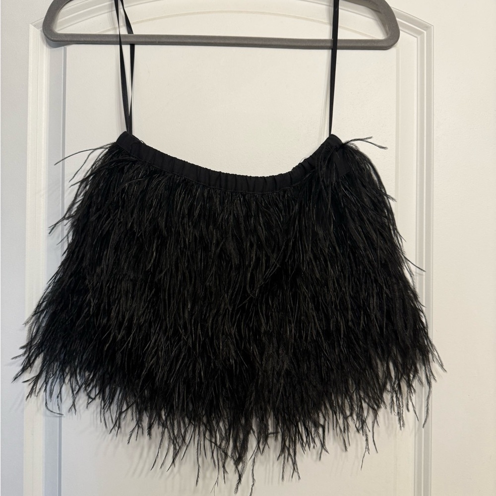 Gianni Bini Black Feather Tube Top - Picture 4 of 4